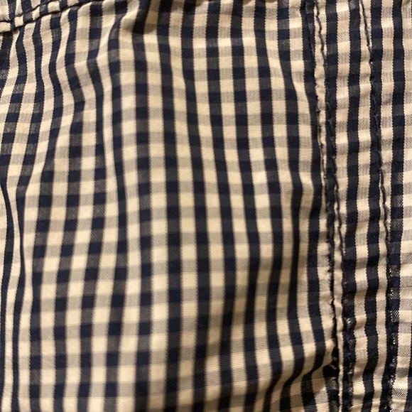 Tory Burch women’s size 0 Lightweifht Striped blue/white check Jacket - Picture 9 of 9